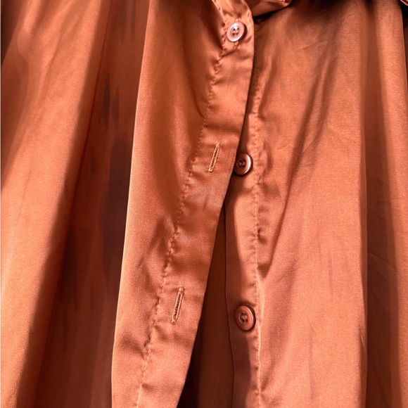 Women’s dark Rust Shirt button down - Picture 4 of 13